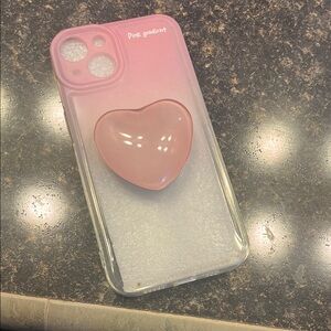 Gradient Pink Heart Phone Case
